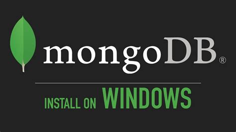 Install Mongodb On Windows Youtube