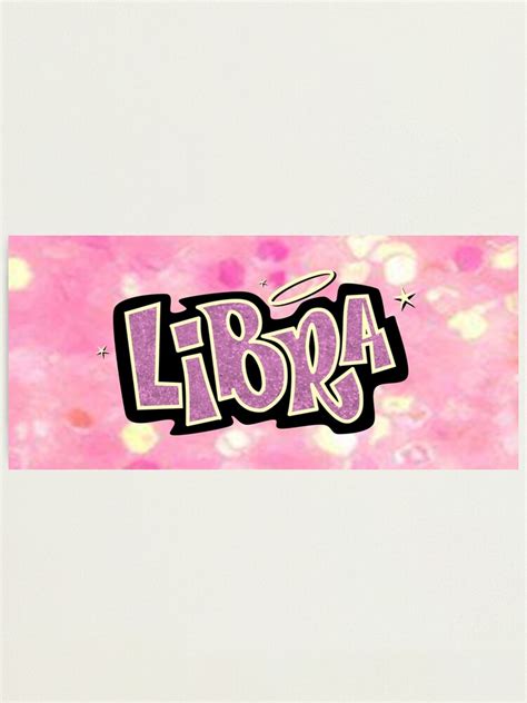 Libra Bratz Style Iconic Pink Glitter Font Logo Cute Y2k Aesthetic