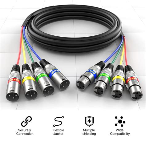 Cables Ebxya Xlr Snake De Pies Colores Y Canales Cable De