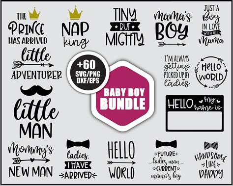 Baby Boy Bundle SVG, Baby Boy SVG, Baby Quotes SVG, Newborn | Inspire ...