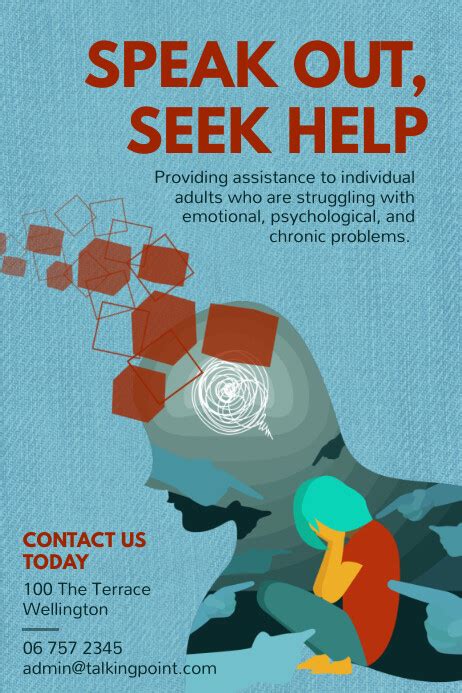 blue therapy poster template postermywall