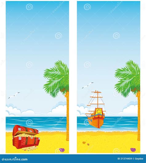 Treasure Island Cartoon Vector | CartoonDealer.com #21374459