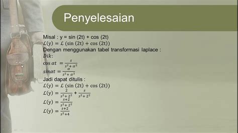 Contoh Soal Transformasi Laplace Youtube