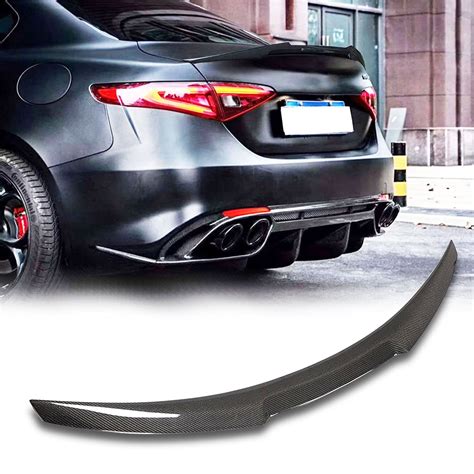 MCARCAR KIT Real Carbon Fiber Trunk Spoiler For Alfa Romeo Giulia