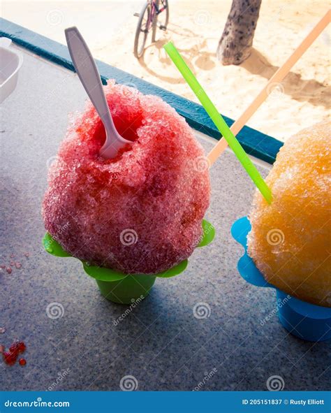 Shaved Ice In A Cone In Honolulu Stock Image Image Of Shave Dessert