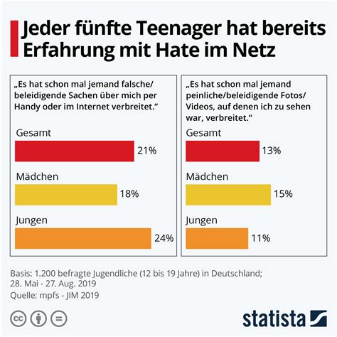 Infografik Jeder Teenager Hat Bereits Erfahrung Mit Hate Im Netz