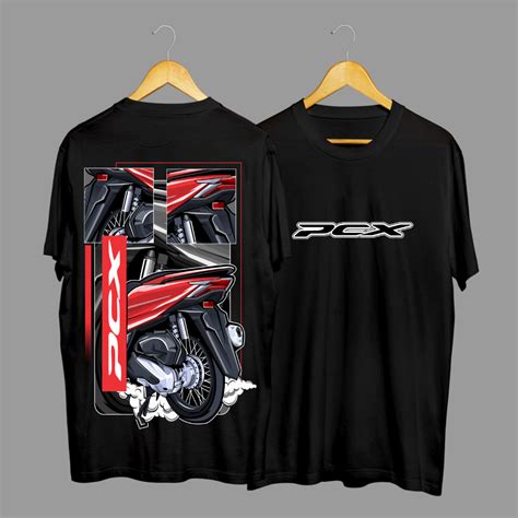 Jual Kaos Tshirt Baju Distro Motor Honda Pcx Magnificent Red Premium