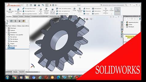 How To Create A Gear On Solidworks Créer Un Engrenage Roue Dentée