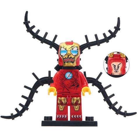 Mix Iron Man X Venom Custom Super Hero Lego Minifigure Toy