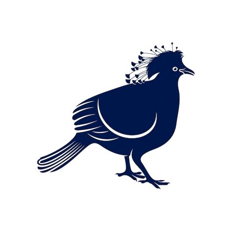 Premium Vector Victoria Crowned Pigeon Design Vector Illustration