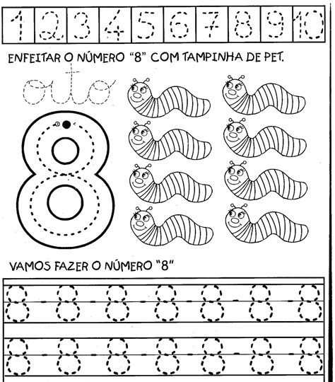 ATIVIDADES PARA TREINAR OS NÚMEROS DE 1 A 10 Aprender e Brincar
