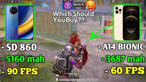 Poco X3 Pro Vs Iphone 12 Pro Max 🥵pubg Tdm Test🔥 Android 90 Fps Vs Ios