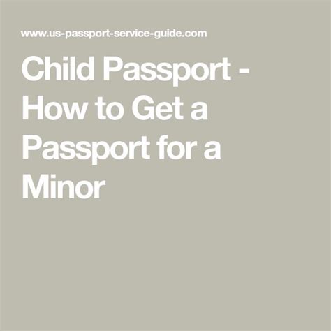 Child Passport - How to Get a Passport for a Minor | Passports for kids ...