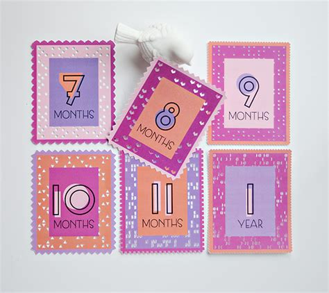 Baby Milestone Photo Cards Printable – Cricut Explore Print Then Cut ...