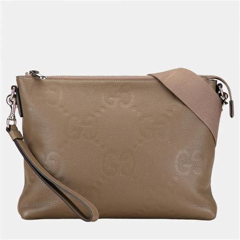 Gucci Brown Medium Jumbo Gg Embossed Messenger Bag Gucci The Luxury