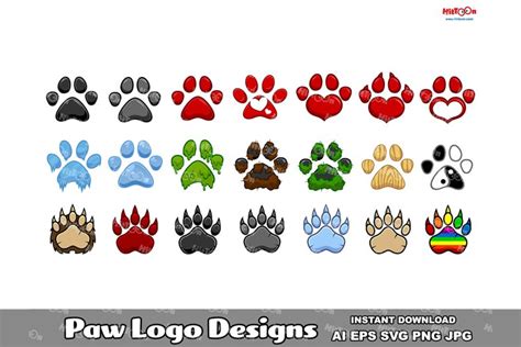 Paw Print Logo Designs Collection