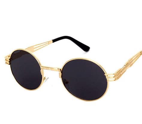 Gold Round Sunglasses