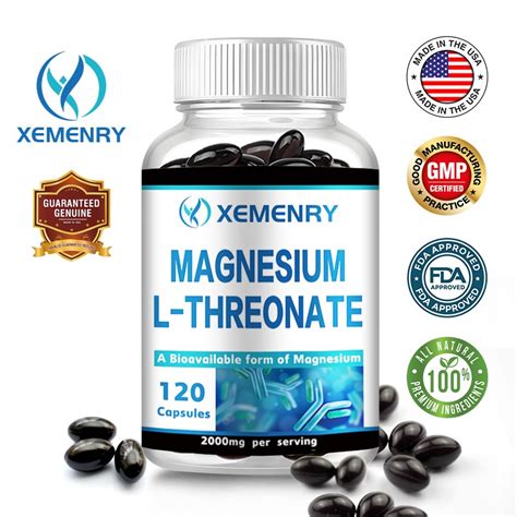 Magnesium L Threonate High Absorption Supplement Slows Down Memory Loss Insomnia And