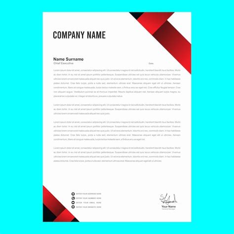 Premium Vector Corporate Letterhead Template