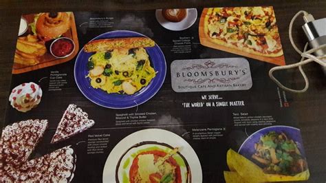 Menu At Bloomsburys Kochi