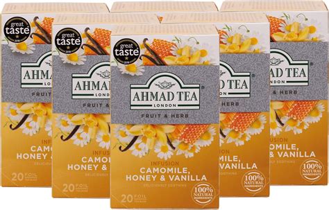 Ahmad Tea Camomile Honey Vanilla Herbal Teabags Amazon Ca Grocery