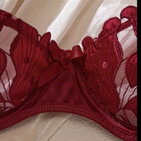Blue Thread Intimates Sleepwear Elegant Red Lace Lingerie Set