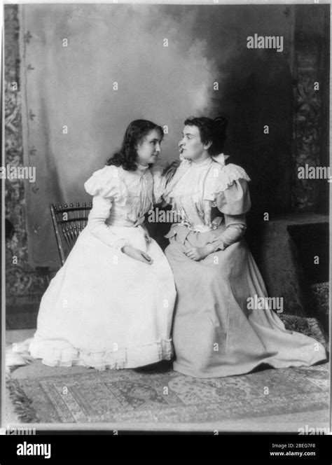 Helen Keller and Anne Sullivan Stock Photo - Alamy