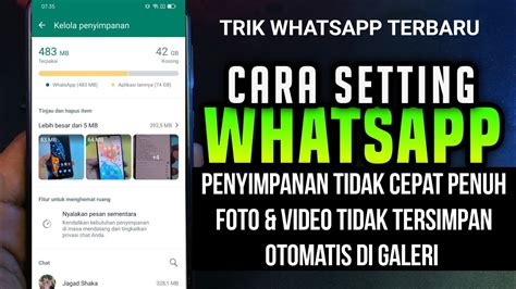 Cara Setting Whatsapp Agar Penyimpanan Hp Tidak Cepat Penuh Foto Wa