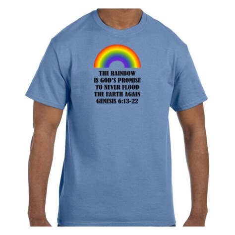 Christian Tshirt The Rainbow Is God S Promise Genesis 6 Short Long