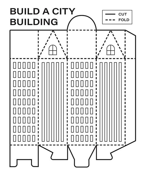 Foldable Buildings Free Pdf Printables Printablee Paper City