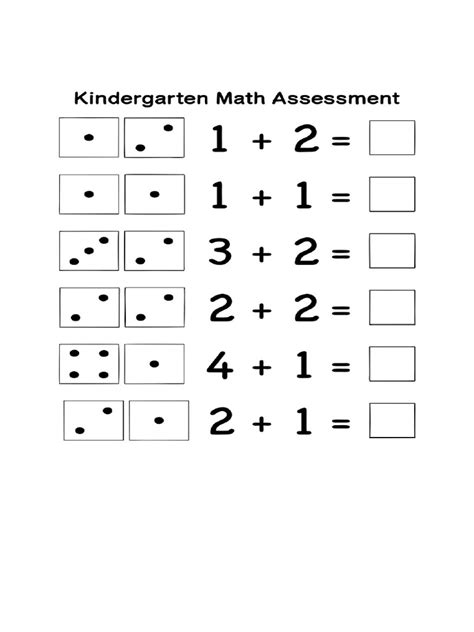 Kindergarten Math Assessment Test 220112  Pdf