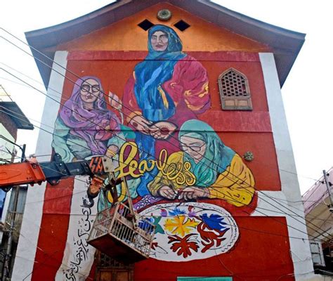 What Are These Kashmiri Women Painting? - Rediff.com India News