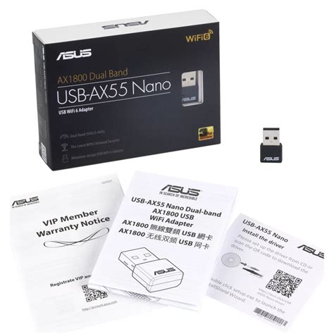 ASUS USB AX55 Nano Dual Band Wireless AX1800 USB Adapter IPon Hu