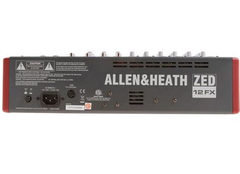 ALLEN HEATH ZED 12FX 12 Channel Mixer With USB And Effects Agiprodj