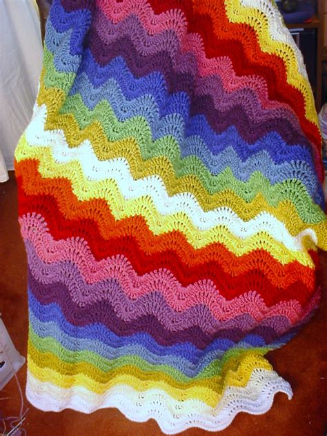 Sandy's Hook- A Crochet Blog: Rainbow Ripple Afghan