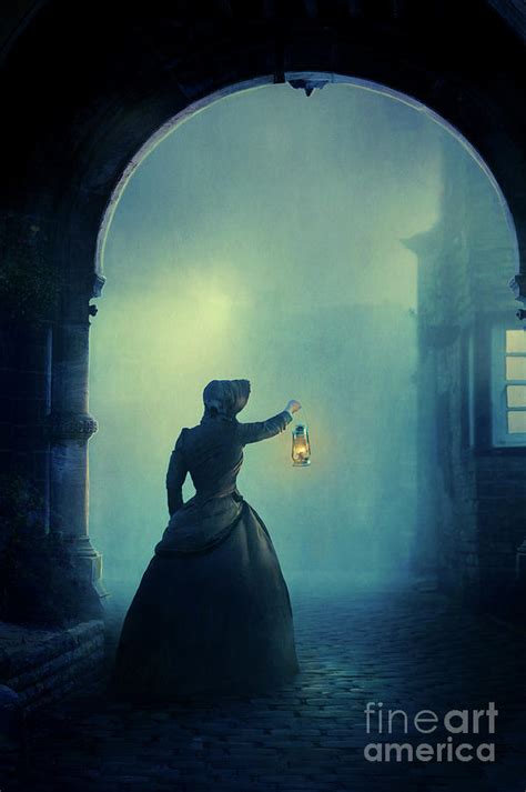 Victorian Woman At Night With Lantern Photograph By Lee Avison Pixels