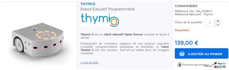 Robot Thymio 2 robot éducatif pour l école ET la maison