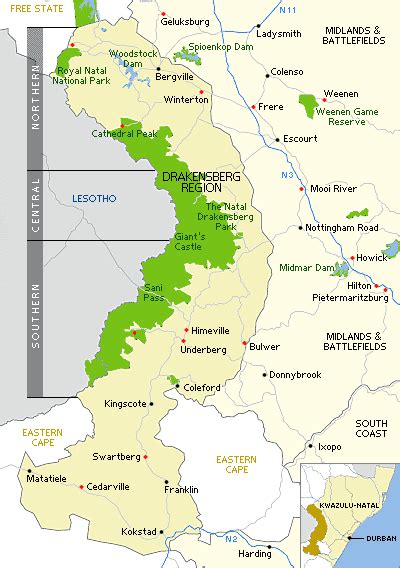 Drakensberg Map