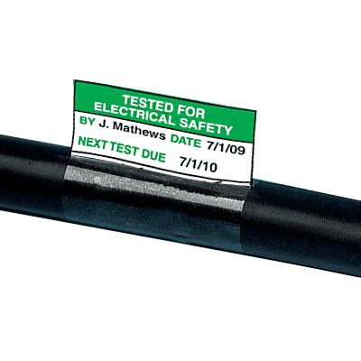 Tested for Electrical Safety Labels - Write-On | Seton