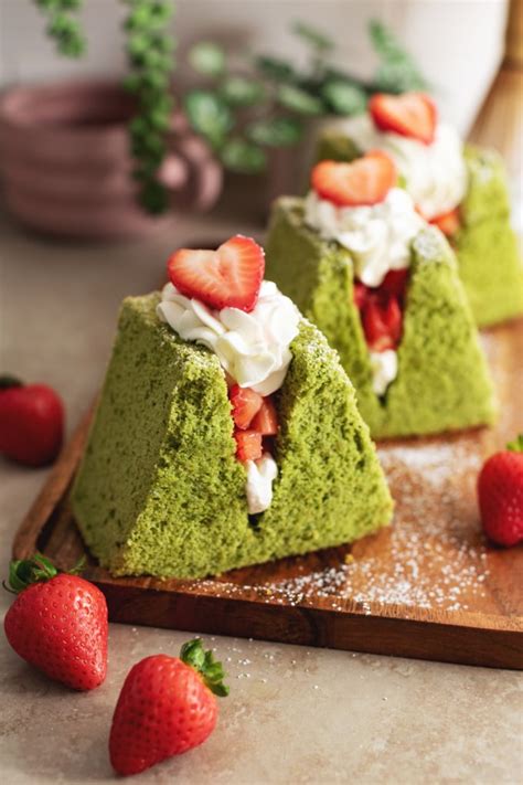 Matcha Chiffon Cake Sandwiches Teak Thyme