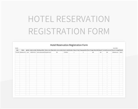 Free Reservation Registration Templates For Google Sheets And Microsoft