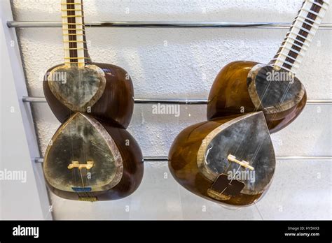 Traditional Iranian instruments called Tar in Museum of Music, homage to Iran's musical ...