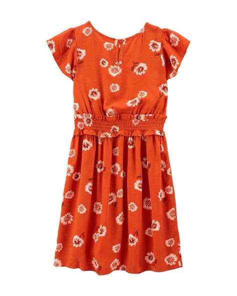 Riachuelo Vestido Curto Infantil Evas Floral Babados Vermelho Carter S