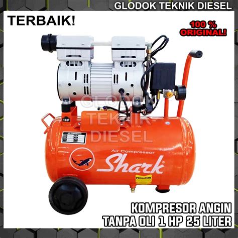 Jual Shark Air Compressor Oilless Hp Liter Kompresor Angin Tanpa