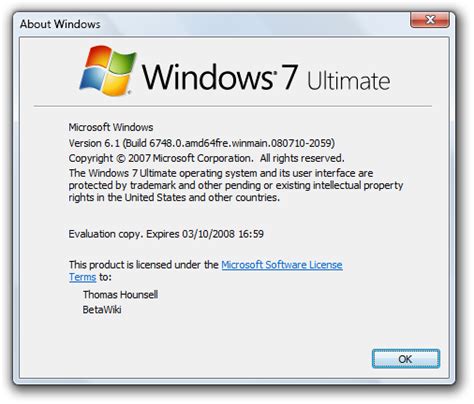 Windows 7 Build 6748 Betawiki