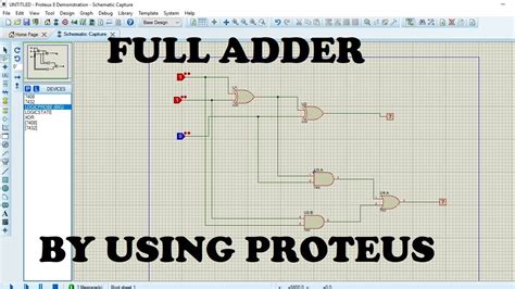 Full Adder Circuit Diagram On Proteus