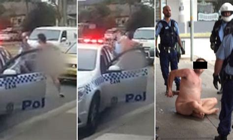 Naked Man Chanting Hallelujah Punched A Sydney Police Officer On A Street Daily Mail Online
