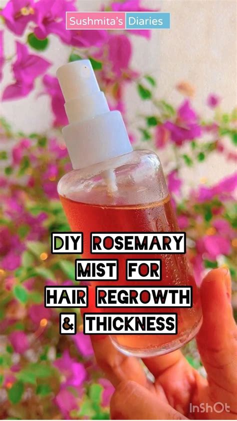 DIY Rosemary Hair Mist For Hair Regrowth & Thickness | Diy hair care ...