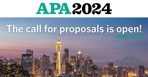 Call For Proposals Division Requirements APA Convention 2024