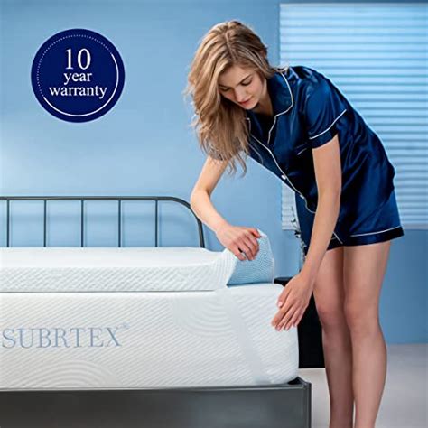 Subrtex 2 Inch Gel Infused Memory Foam Bed Mattress Topper High Density